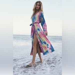 MasonGrey tropical tie dye robe in small (kimono)
